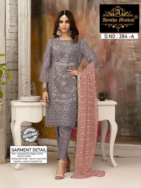 Ayesha Misbah 284 Catalog Georgette salwar kameez pakistani suit design