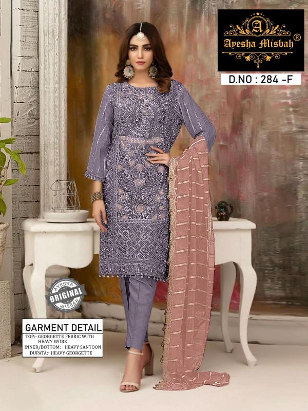 Ayesha Misbah 284 Catalog Georgette salwar kameez pakistani suit design