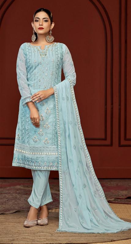 Bilqis B 114 Catalog Georgette palazzo suits pakistani
