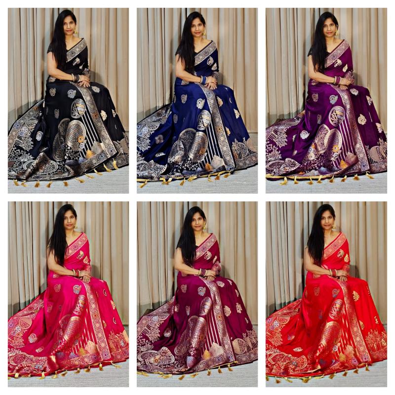 Dazira Komal Vol 1 Soft Banarasi Khadi Georgette Silk Saree Wholesale Catalog