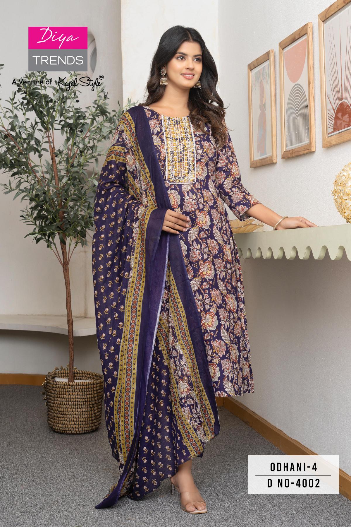 Diya Odhani Vol 4 Catalog branded kurtis wholesale in chennai