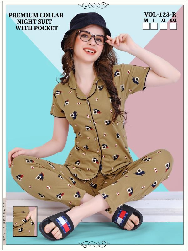 Fashion Talk Collar VOL.JC 123 R night wear wholesale market in surat