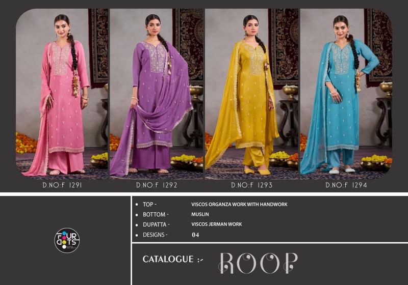 Four Dots Roop Catalog dress materials for wholesale for online busibesss