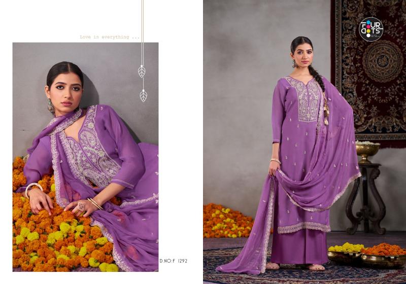 Four Dots Roop Catalog dress materials for wholesale for online busibesss