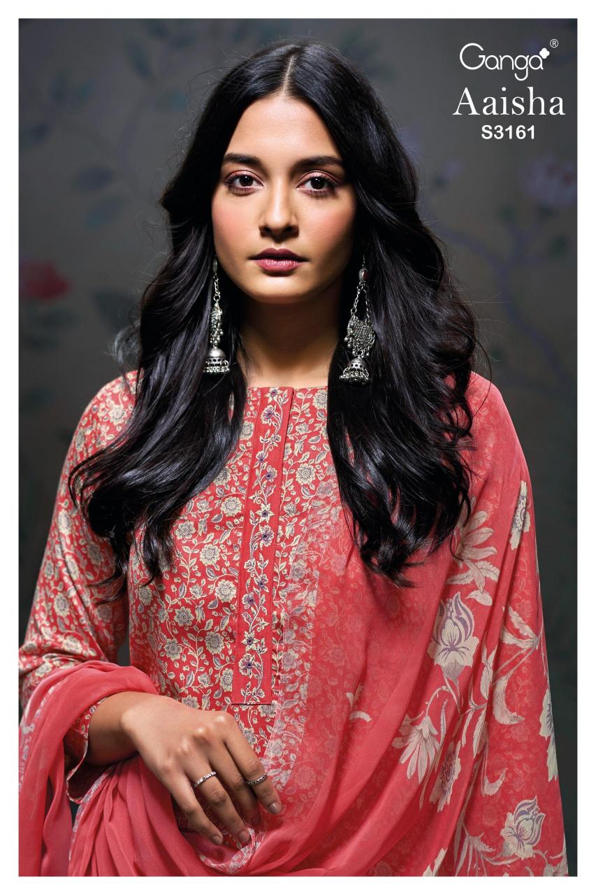 Ganga Aaisha 3161 Catalog ludhiyana design salwar kameez wholesale exporter