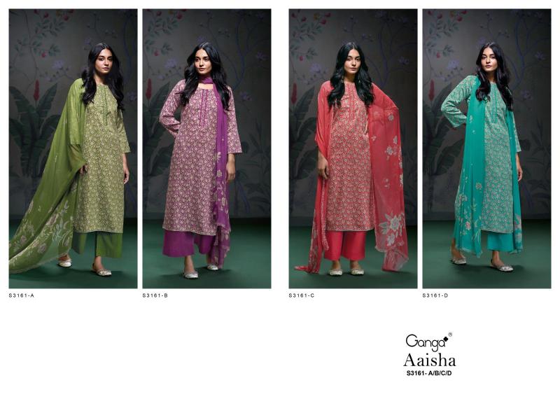 Ganga Aaisha 3161 Catalog ludhiyana design salwar kameez wholesale exporter