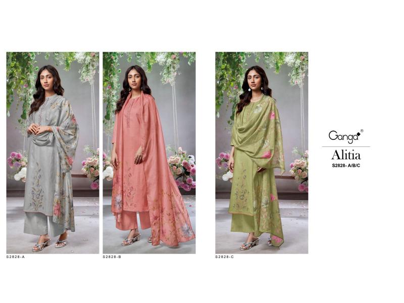 Ganga Alitia 2828 Catalog wholesale salwar kameez market in surat