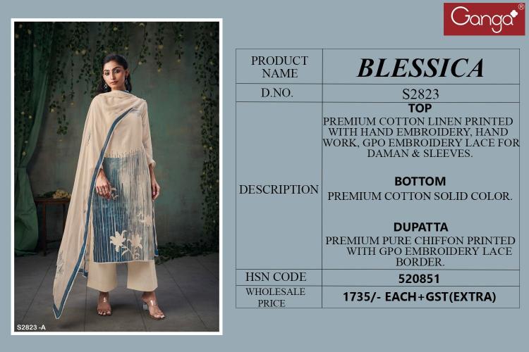 Ganga Blessica Catalog salwar kameez wholesale market in mumbai