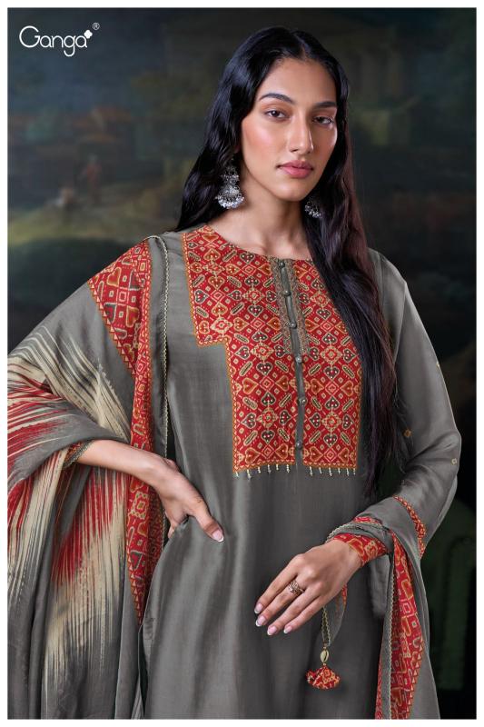 Ganga Bozena 3047 Catalog Premium Pure Bemberg Silk Salwar Kameez Wholeslae