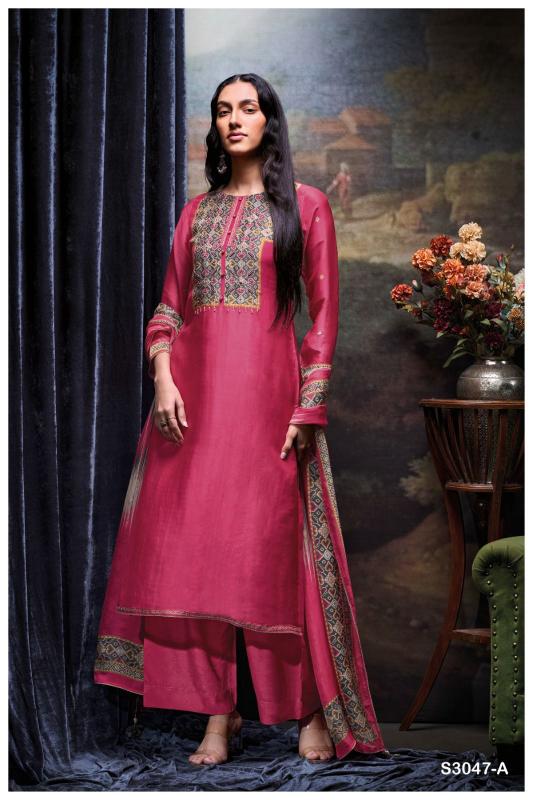 Ganga Bozena 3047 Catalog Premium Pure Bemberg Silk Salwar Kameez Wholeslae