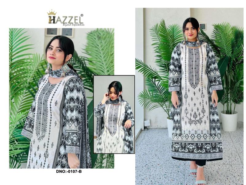 Hazzel 0107 ABCD Cotton Dupatta pakistani suits wholesale in delhi