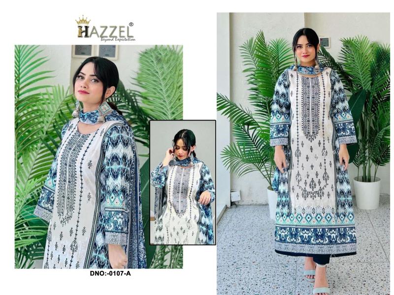 Hazzel 0107 ABCD Cotton Dupatta pakistani suits wholesale in delhi