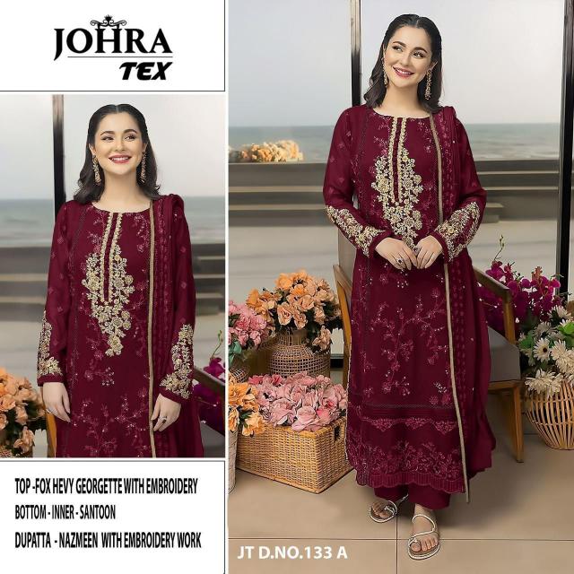 Johra Tex 133 ABCD Embroidered wholesale pakistani suits india