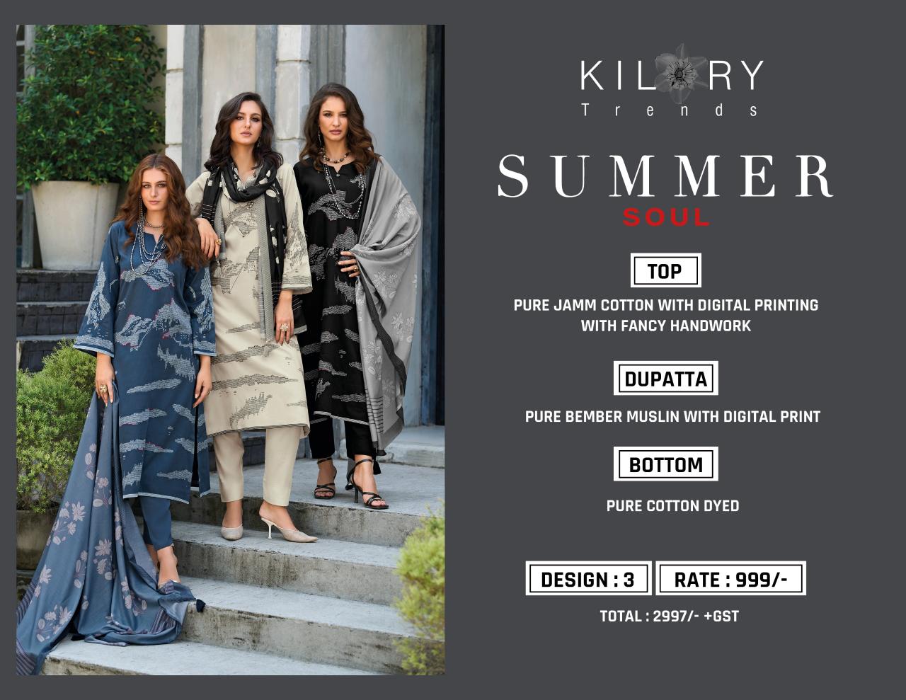 Kilory Summer Soul Catalog designer salwar kameez wholesalers uk 