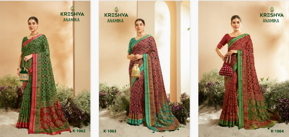 Kreshva Anamika Catalog Georgette Fancy online sarees from india sale
