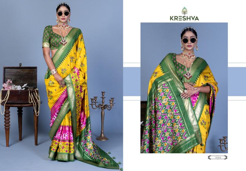 Kreshva Nandi Pv Silk Printed Fancy Saree Wholesale Catalog