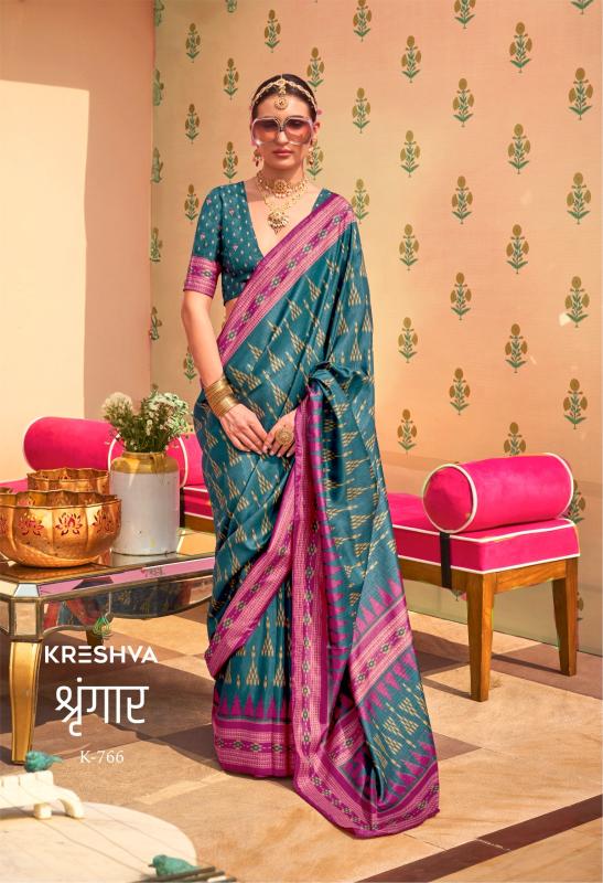 Kreshva Shringaar Catalog party wear saree on amazon india