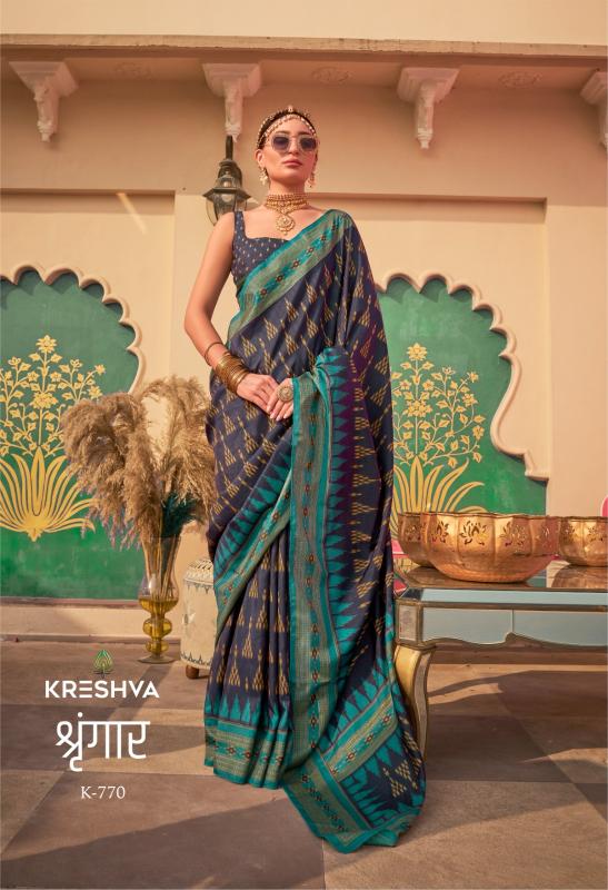 Kreshva Shringaar Catalog party wear saree on amazon india
