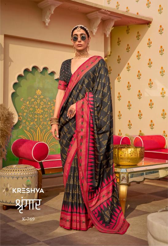 Kreshva Shringaar Catalog party wear saree on amazon india