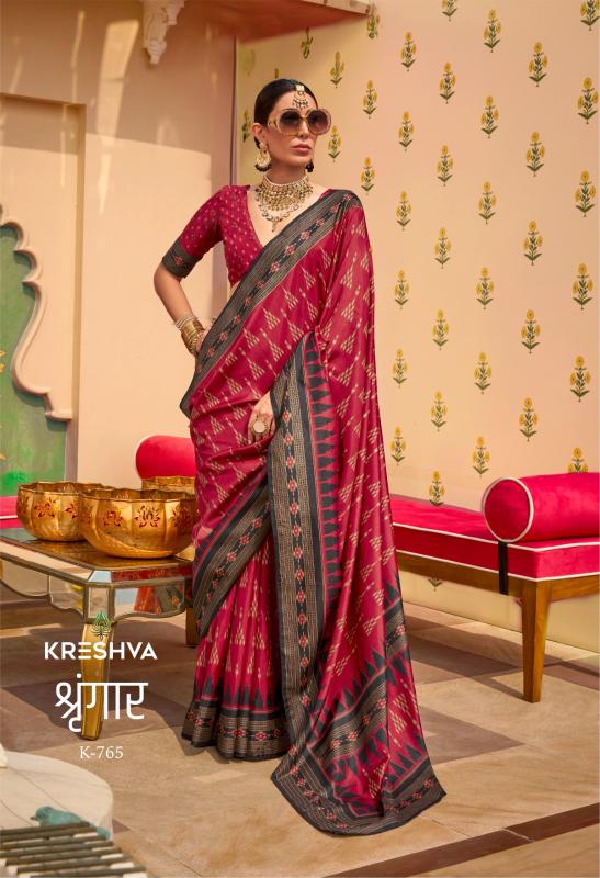 Kreshva Shringaar Catalog party wear saree on amazon india