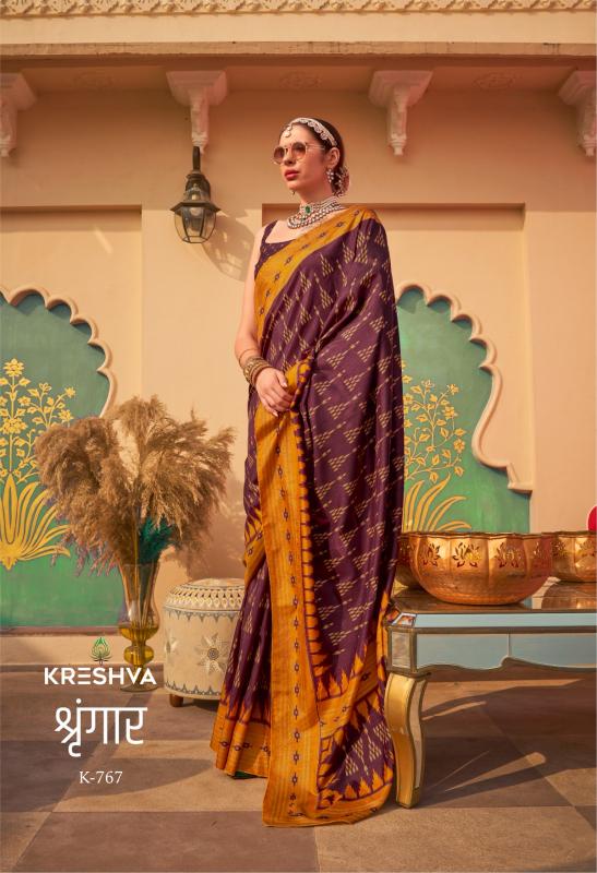 Kreshva Shringaar Catalog party wear saree on amazon india