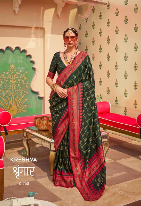 Kreshva Shringaar Catalog party wear saree on amazon india