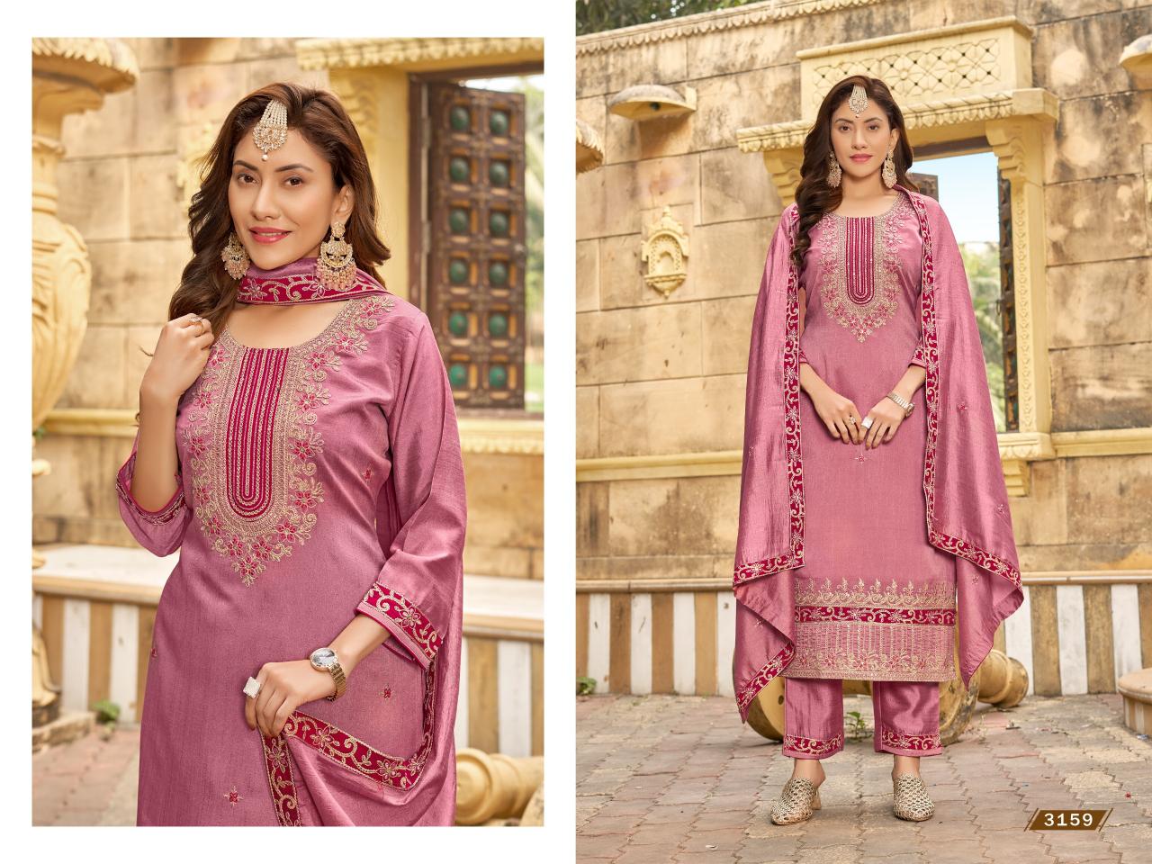 Ladies Flavour 3158 to 3160 images of kurtis from fab india