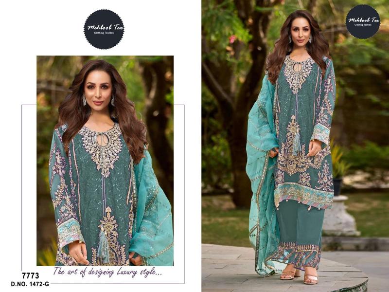 Mehboob Tex 1472 Catalog Organza Pakistani salwar suit online