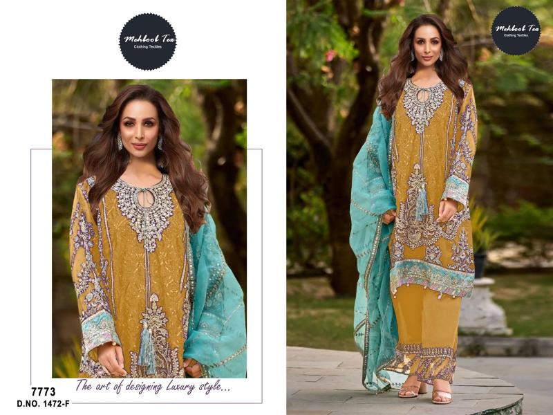 Mehboob Tex 1472 Catalog Organza Pakistani salwar suit online