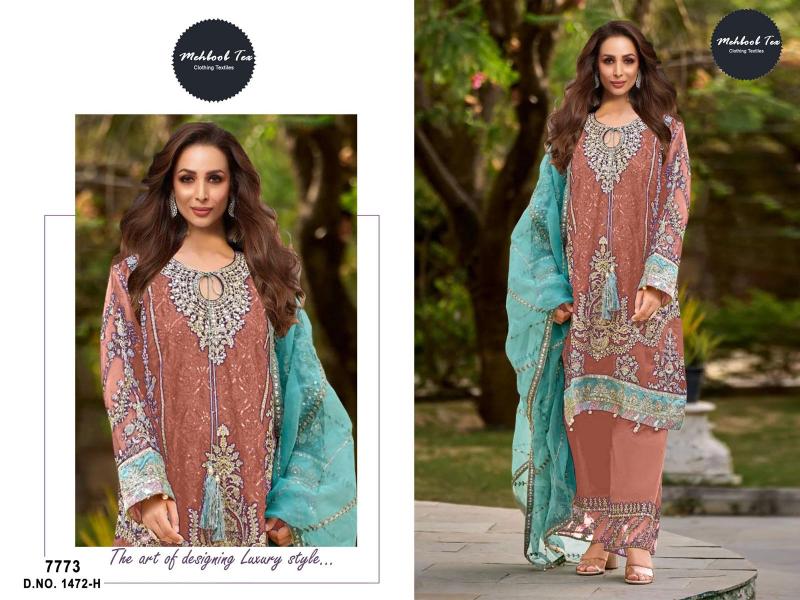 Mehboob Tex 1472 Catalog Organza Pakistani salwar suit online
