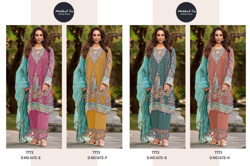 Mehboob Tex 1472 Catalog Organza Pakistani salwar suit online