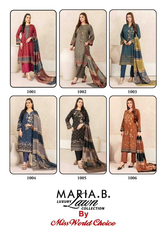 Miss World Maria.B Vol-01 – Karachi Dress Material - Wholesale Catalog
