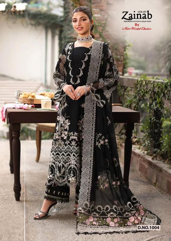 Miss World Zainab Vol-01 – Karachi Dress Material - Wholesale Catalog
