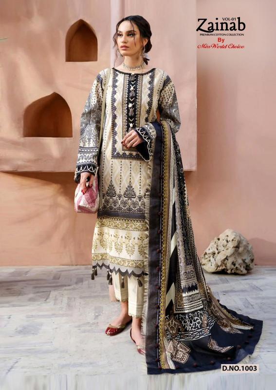 Miss World Zainab Vol-01 – Karachi Dress Material - Wholesale Catalog