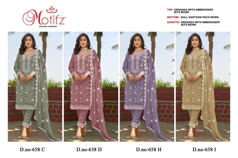 Motifz 658 Organza wholesale pakistani suits in hyderabad