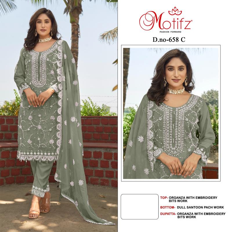 Motifz 658 Organza wholesale pakistani suits in hyderabad