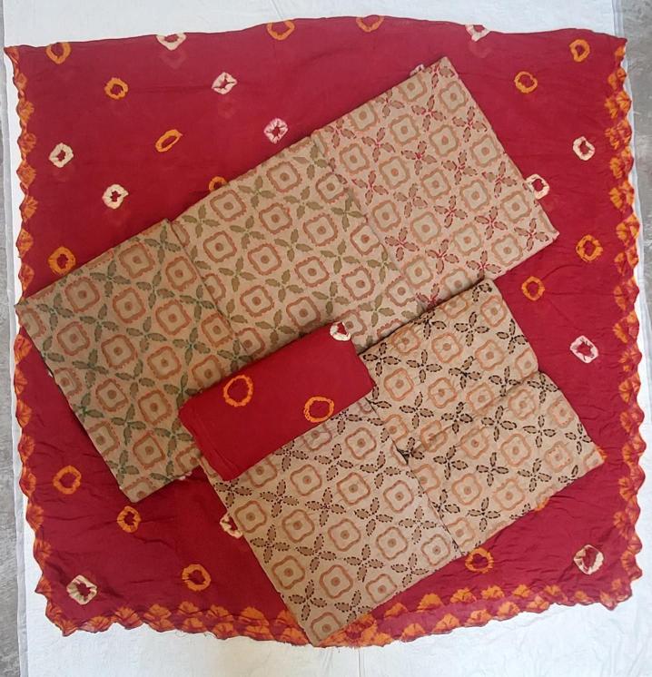 Mukesh Satin Bandhej With Work Vol-01 – Dress Material - Wholesale Catalog