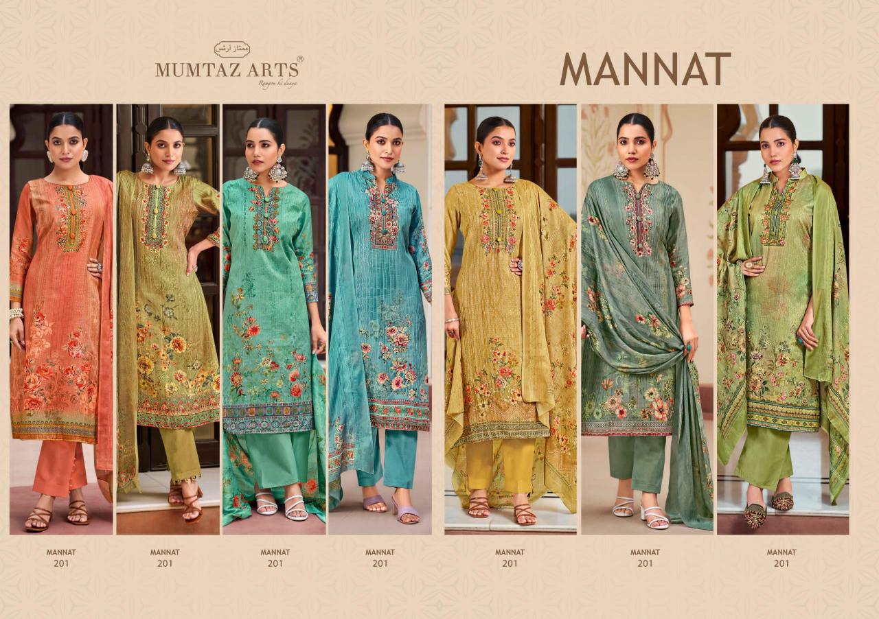 Mumtaz Arts Mannat Work Catalog dress material wholesale shops in hyderabad