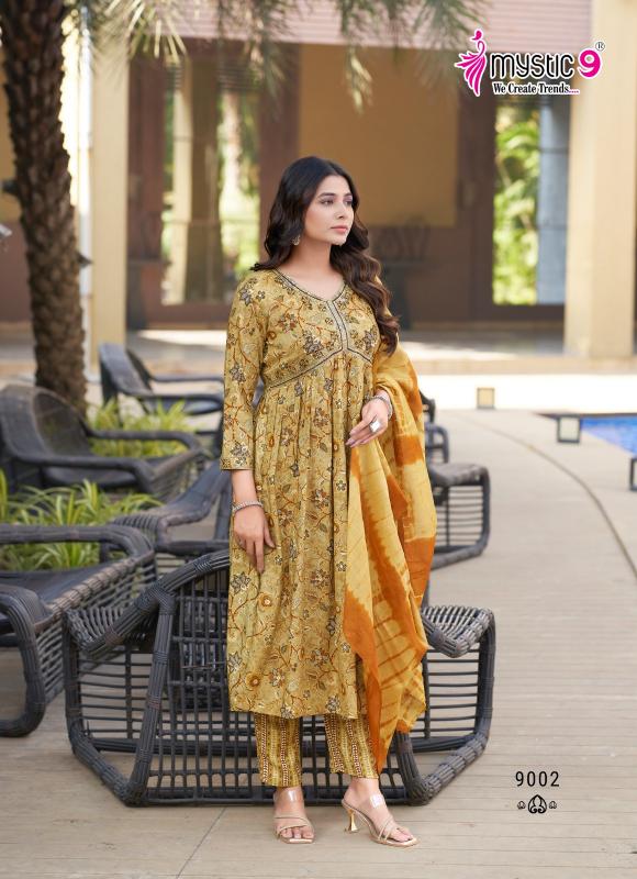 Mystic 9 Pooja Vol 9 Rayon Foil Printed kurti manufacturers in surat msme