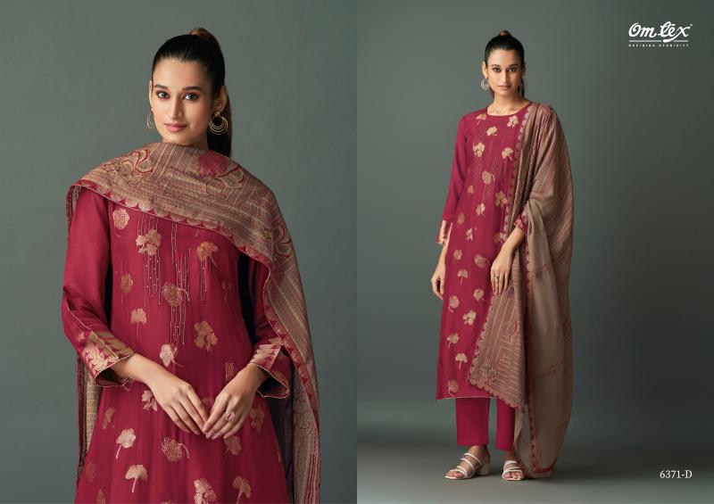 Omtex Ruksana Muslin Jacquard Salwar Kameez Wholesale Catalog