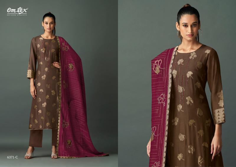 Omtex Ruksana Muslin Jacquard Salwar Kameez Wholesale Catalog