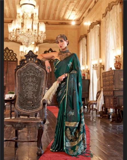 Rajtex Kanthkala Catalog Flora Satin handloom sarees online india