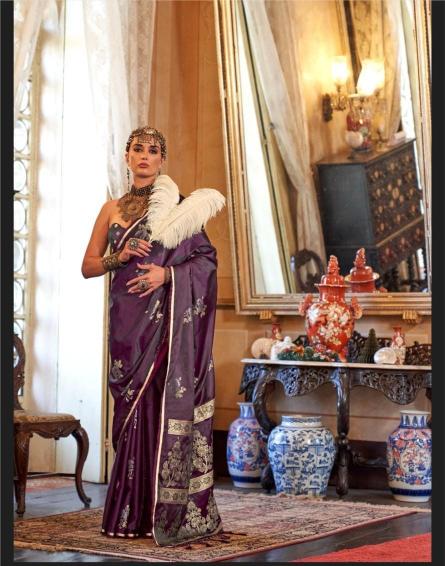 Rajtex Kanthkala Catalog Flora Satin handloom sarees online india