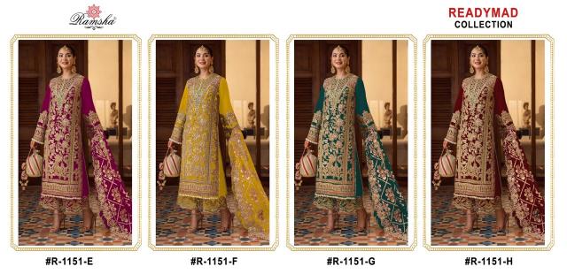 Ramsha R 1151 E To H Catalog Georgette ready made pakistani suits in dubai
