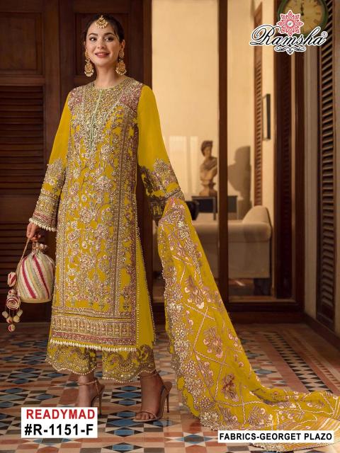 Ramsha R 1151 E To H Catalog Georgette ready made pakistani suits in dubai