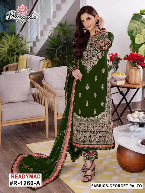 Ramsha R 1260 Nx Catalog fancy desaigner pakistani georgette long suit
