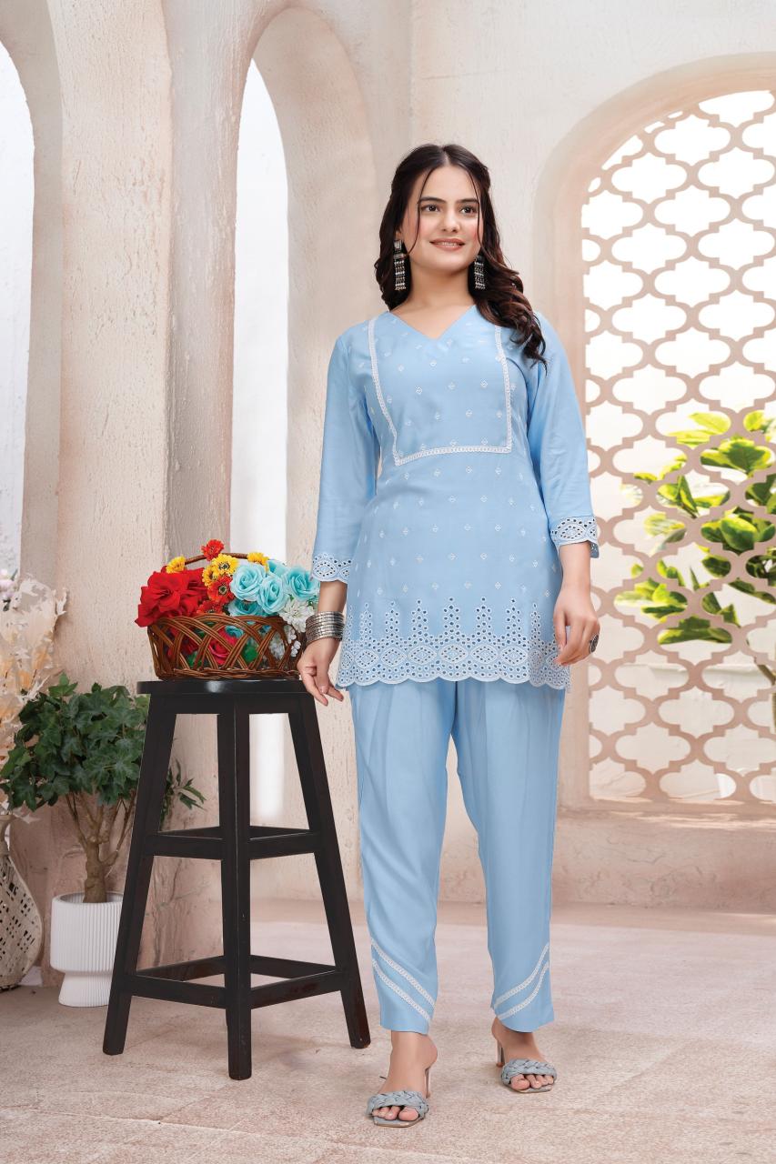 Sabella Fancy Schiffly Work Co Ord Set Collection Catalog  