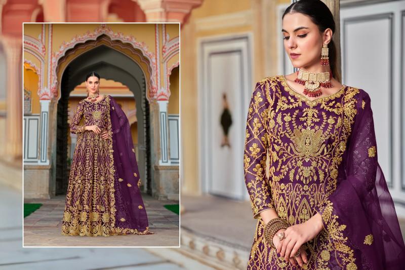 Senhora Mehbooba Vol 1 Catalog Designer Embridered Net Gown kurti catalogue surat