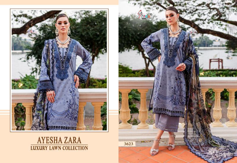 Shree Ayesha Zara Luxury Lawn Collection (2) Chiffon Dupatta eid pakistani suits
