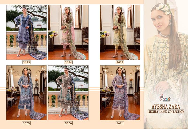 Shree Ayesha Zara Luxury Lawn Collection (2) Chiffon Dupatta eid pakistani suits